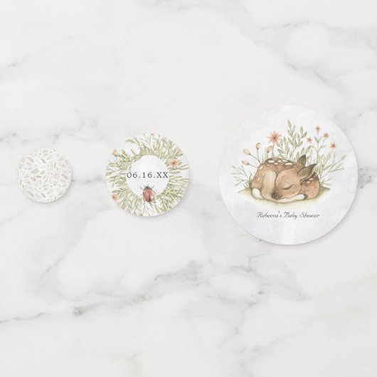 森林シカ|の森林動物のパーティー コンフェッティ (裏面)