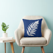 森林シダ1、コバルトブルーおよび白 クッション (椅子)