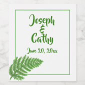 森林シダ ワインラベル (シングルラベル)