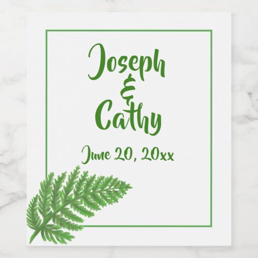 森林シダ ワインラベル (シングルラベル)