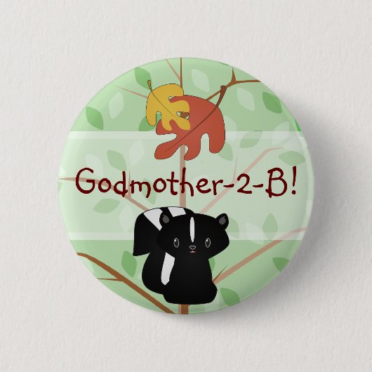 森林スカンクボタン 缶バッジ (正面)