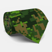 森林スタイルのデジタルカムフラージュ ネクタイ (ロール)