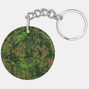 森林スタイルのデジタル緑のカムフラージュのアクセント キーホルダー