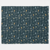 森林タペストリー1 フリースブランケット (正面(横))