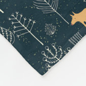 森林タペストリー1 フリースブランケット (角)