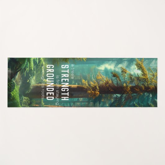 森林ツリーの強さ接地自然瞑想 ヨガマット (正面(横))