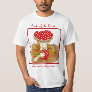 森林テングタケ属Muscariaのフルーツ Tシャツ