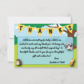 森林テーマのベビーシャワーのサンキューカードのカスタム! サンキューカード (正面)