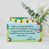 森林テーマのベビーシャワーのサンキューカードのカスタム! サンキューカード (スタンド正面)