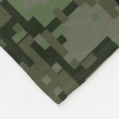 森林デジタルカムフラージュのビッグフットのシルエット フリースブランケット (角)