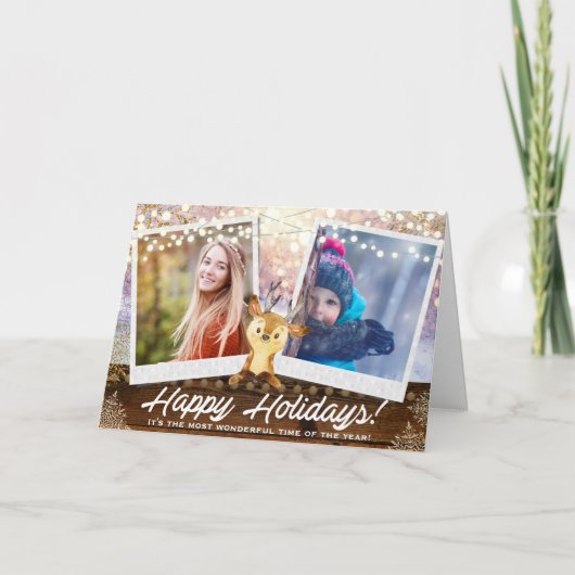 森林トナカイ及びライト2写真のカスタム化 シーズンカード (正面)