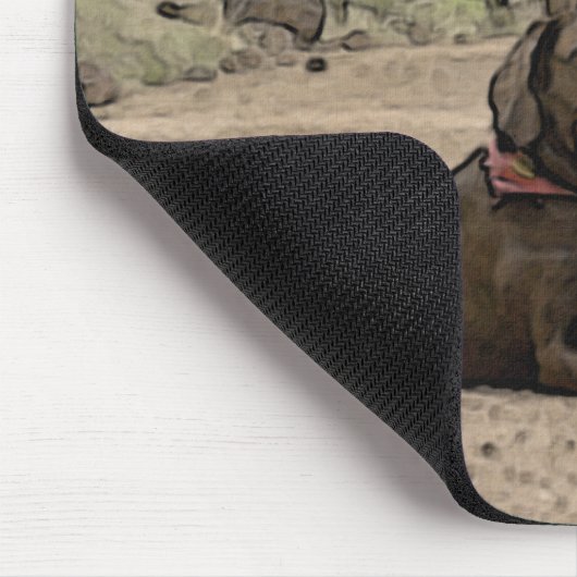 森林トレイルのアートワークに関するチョコレート実験室に警告 マウスパッド (コーナー)