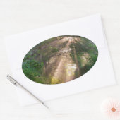 森林トレイル 楕円形シール (封筒)