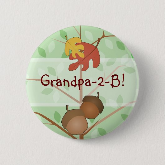 森林ドングリボタン 缶バッジ (正面)