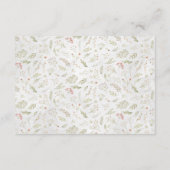 森林ハリネズミのベビーシャワーのアドバイスカード エンクロージャーカード (裏面)