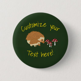 森林ハリネズミの森林ボタン 缶バッジ
