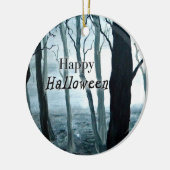 森林ハロウィンの暗いオーナメント セラミックオーナメント (左)