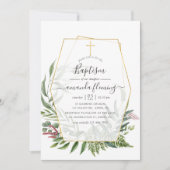 森林ハーバリウム幾何学的バプテスマ 招待状 (正面)