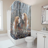森林バセットハウンド シャワーカーテン (インサイチュ)