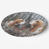 森林バセットハウンド ペーパープレート (アングル)