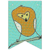 森林パーティーの旗のフクロウ バンティングフラッグ (第3の旗)