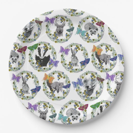 森林パーティー ペーパープレート (正面)