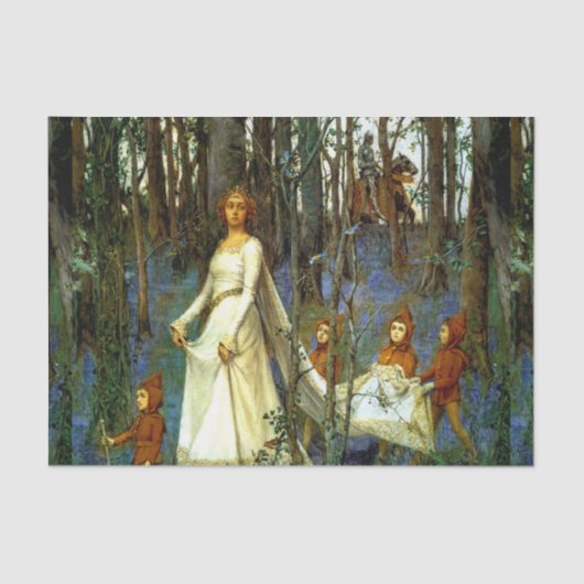 森林プリンセスの小びとの騎士おとぎ話のファンタジー 薄葉紙 (正面)