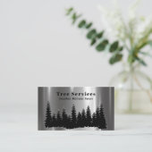 森林プロフェッショナルツリーのトリミングのサービス 名刺 (スタンド正面)