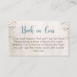 森林ベビーシャワーのおむつのラッフルカード エンクロージャーカード