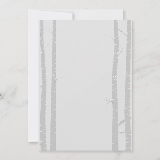 森林ベビーシャワーの招待状水彩画動物 招待状 (裏面)