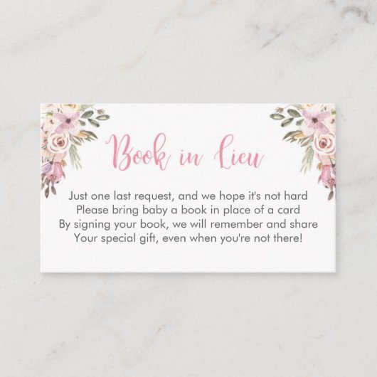 森林ベビーシャワーの本代わりにカード エンクロージャーカード (正面)