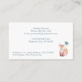 森林ベビー動物のお母さんのテレホンカード 名刺 (裏面)