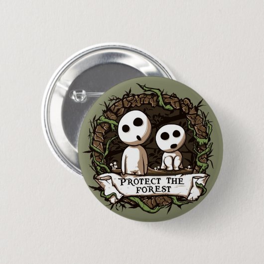 森林ボタン! 缶バッジ (正面&裏面)