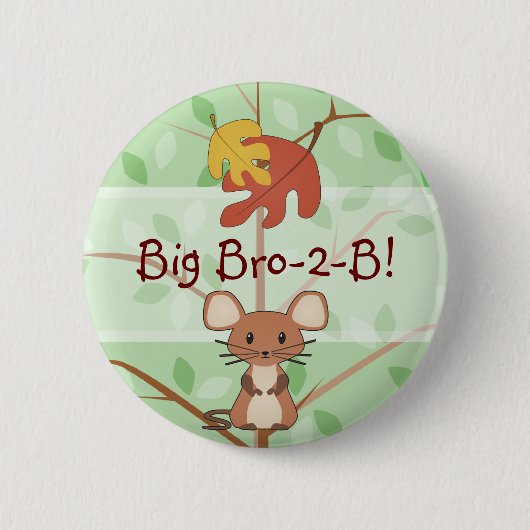 森林マウスのボタン 缶バッジ (正面)