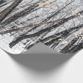 森林ミシガンの雪景色 ラッピングペーパー (角)