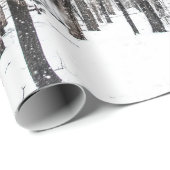 森林ミシガンの雪景色 ラッピングペーパー (ロールコーナー)