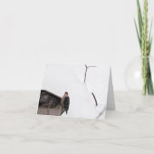 森林メッセージカードのキツツキ カード (正面)