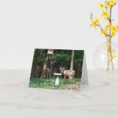 森林メッセージカードのヤングバック カード (黄色い花)