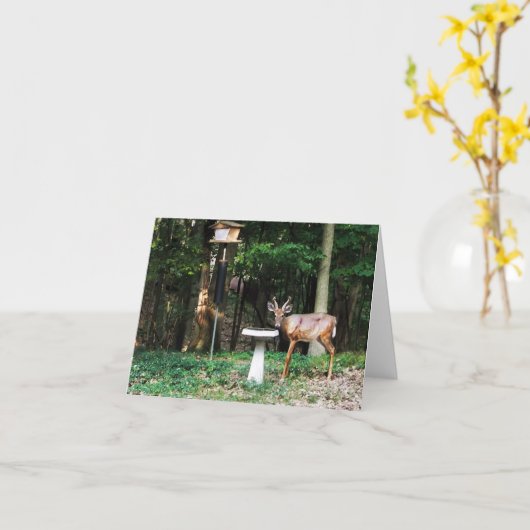 森林メッセージカードのヤングバック カード (黄色い花)