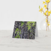 森林メッセージカードの性質のシャンデリア カード (黄色い花)