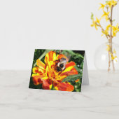 森林メッセージカードの蜂 カード (黄色い花)