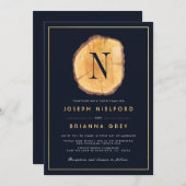 森林モノグラム|の結婚式招待状 招待状 (正面/裏面)