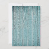 森林リースの鳥の素朴な田舎育ちの少年のベビーシャワー 招待状 (裏面)