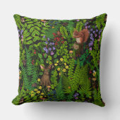 森林伐採と植物 クッション (正面)