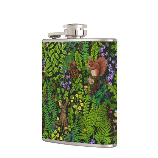 森林伐採と植物 フラスク (左)