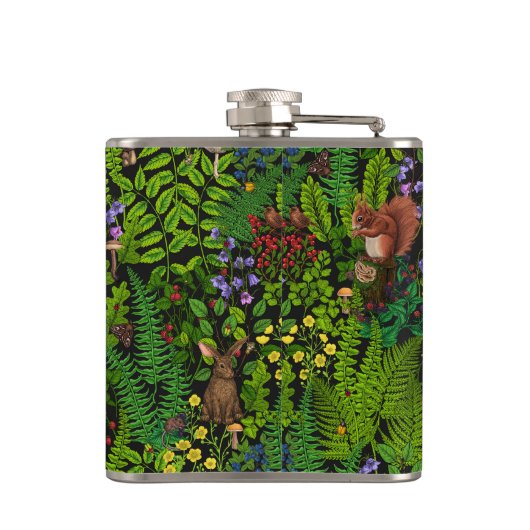 森林伐採と植物 フラスク (裏面)