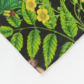 森林伐採と植物 フリースブランケット (角)