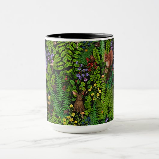 森林伐採と植物 マグカップ (中央)