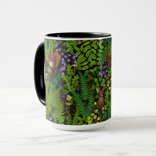 森林伐採と植物 マグカップ (正面左)