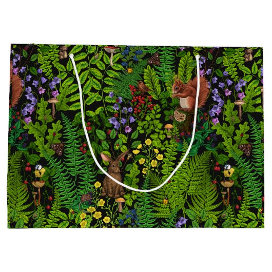 森林伐採と植物 ラージペーパーバッグ (裏面)